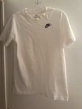 Nike White Tee with Black Printed Logo